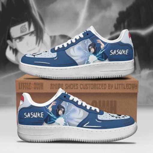 Sasuke Shoes Custom Anime Shoes Chidori Naruto AF1L261023C433 – Theen Style
