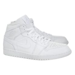 Air Jordan 1 Mid 'Triple White 2018' 554724-109