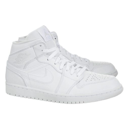 Air Jordan 1 Mid 'Triple White 2018' 554724-109