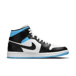 (WMNS) Air Jordan 1 Mid 'University Blue Black White' BQ6472-102