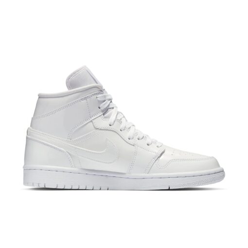 (WMNS) Air Jordan 1 Mid Patent 'Triple White' BQ6472-111