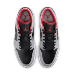 Air Jordan 1 Low 'Black Light Smoke Grey Gym Red' 553558-060