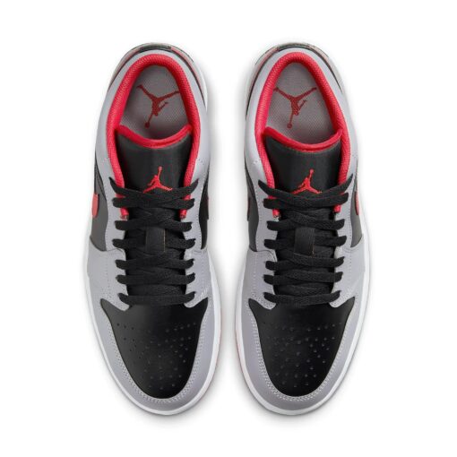 Air Jordan 1 Low 'Black Light Smoke Grey Gym Red' 553558-060