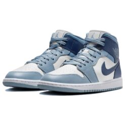 (WMNS) Air Jordan 1 Mid 'Two-Tone Blue' BQ6472-140