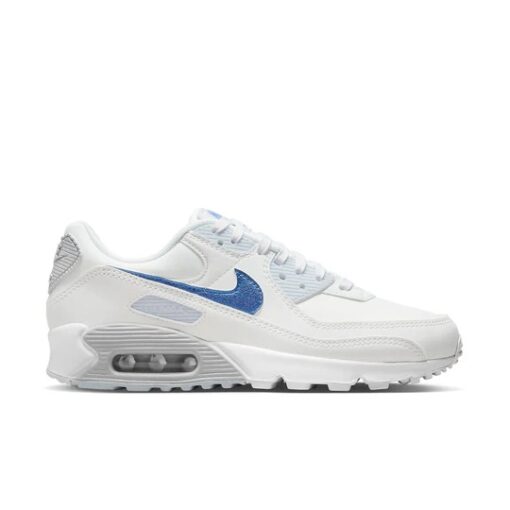 (WMNS) Nike Air Max 90 'White Metallic Blue' DX0115-100