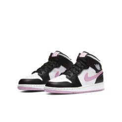 (GS) Air Jordan 1 Mid 'White Light Arctic Pink' 555112-103