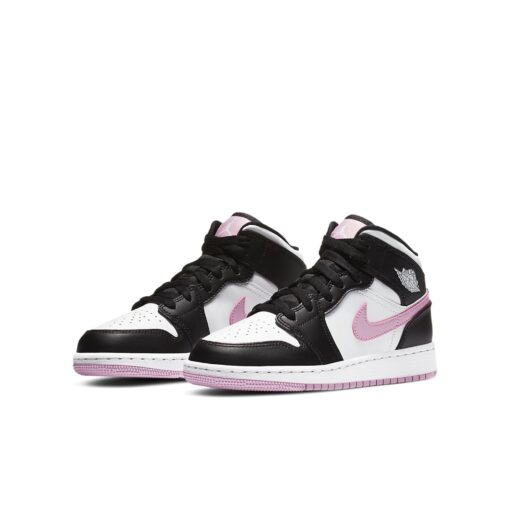 (GS) Air Jordan 1 Mid 'White Light Arctic Pink' 555112-103