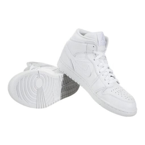 Air Jordan 1 Mid 'Triple White 2018' 554724-109
