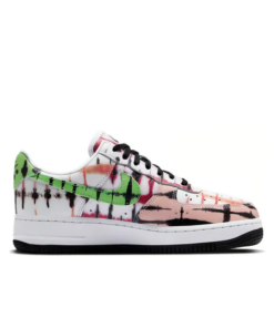 Air Force 1 Low Black Tie-Dye Sneakers - CW1267-101