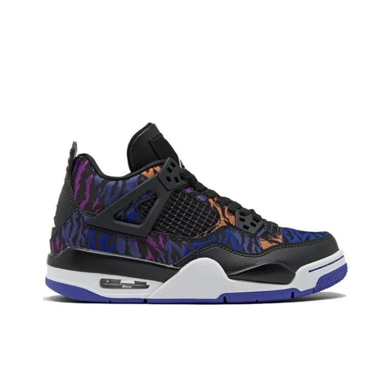 Air Jordan 4 Retro Black Rush Violet GS - BQ9043-005