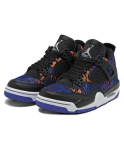 Air Jordan 4 Retro Black Rush Violet GS - BQ9043-005