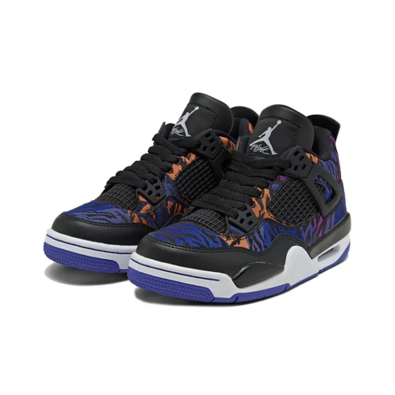 Air Jordan 4 Retro Black Rush Violet GS - BQ9043-005