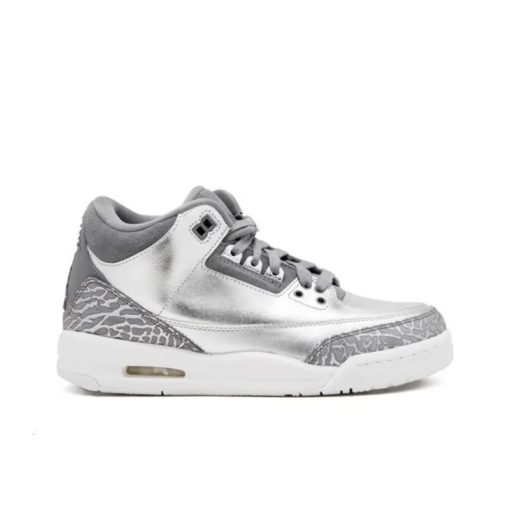 Air Jordan 3 Retro Premium Heiress Metallic Silver GS - AA1243-020