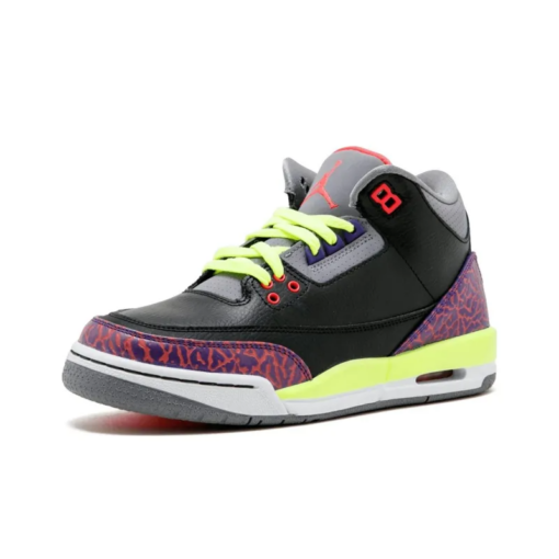 Air Jordan 3 Retro Black Atomic Red Volt GS - 441140-039