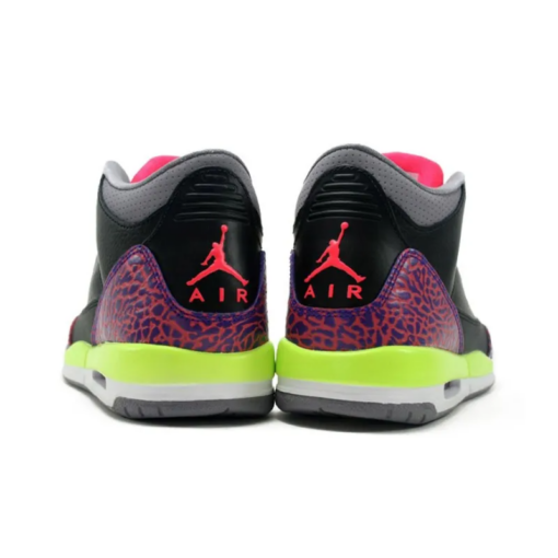 Air Jordan 3 Retro Black Atomic Red Volt GS - 441140-039