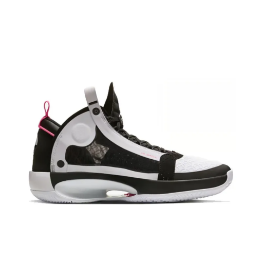 Air Jordan 34 Basketball Shoes Unisex Mid-top Blackwhitepink - Bq3381-016