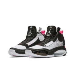 Air Jordan 34 Basketball Shoes Unisex Mid-top Blackwhitepink - Bq3381-016