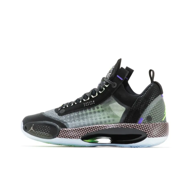 Air Jordan XXXIV Low Black Vapor Green Bleached Coral - CZ7750-003