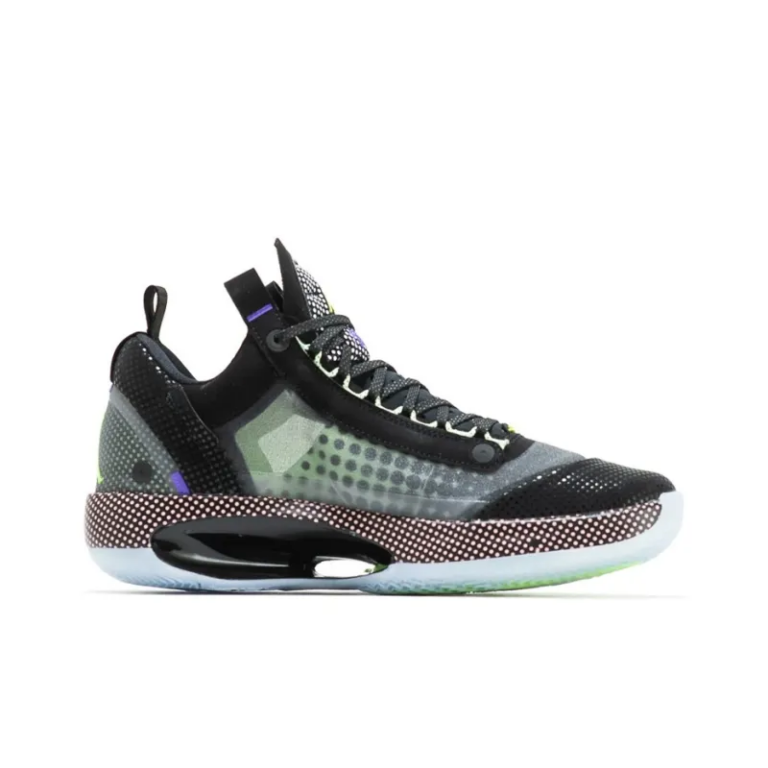 Air Jordan XXXIV Low Black Vapor Green Bleached Coral - CZ7750-003