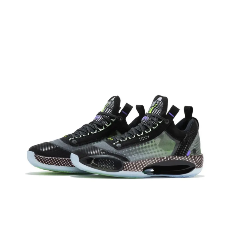 Air Jordan XXXIV Low Black Vapor Green Bleached Coral - CZ7750-003