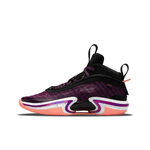 Air Jordan 36 Basketball Shoes Unisex Mid-top Blackpurple - Da9053-004