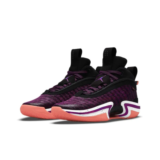 Air Jordan 36 Basketball Shoes Unisex Mid-top Blackpurple - Da9053-004