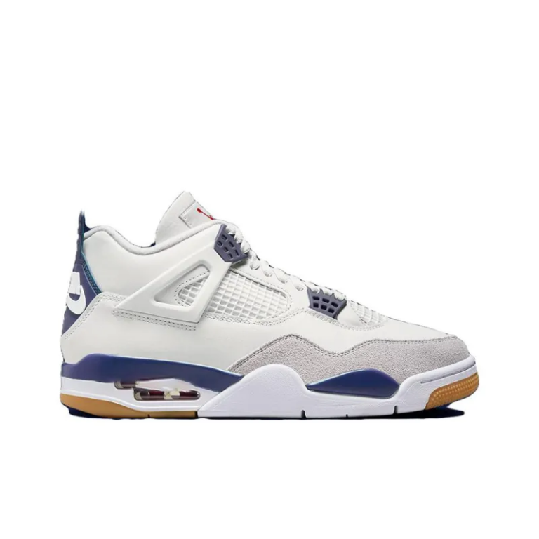 Air Jordan 4 Vintage Basketball Shoes Men Low-top WhiteBlue - DR5415-100