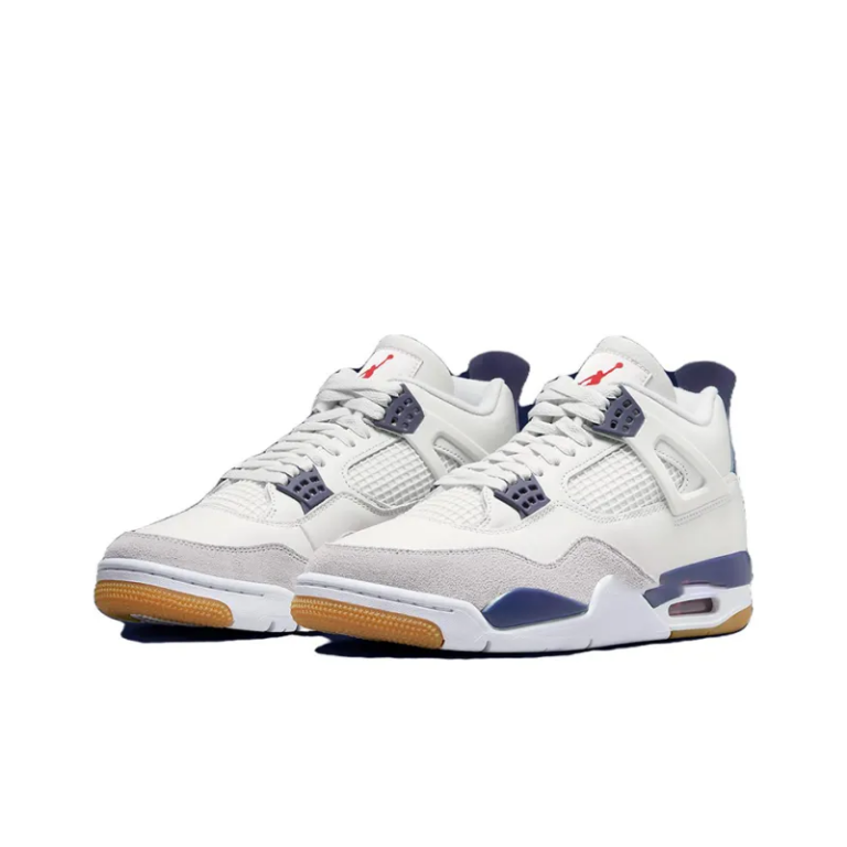 Air Jordan 4 Vintage Basketball Shoes Men Low-top WhiteBlue - DR5415-100