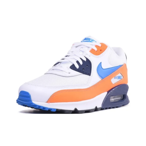 Air Max 90 White Photo Blue Total Orange - AJ1285-104