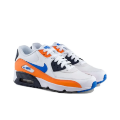 Air Max 90 White Photo Blue Total Orange - AJ1285-104