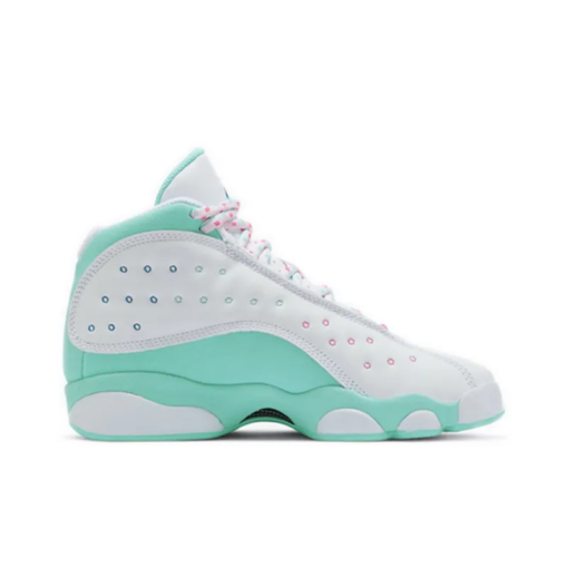 Air Jordan 13 Retro White Soar Green Pink GS - 439358-100