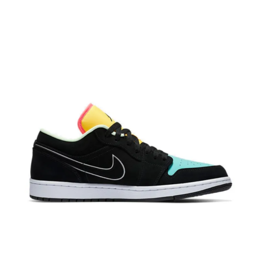 Air Jordan 1 Low Black Aurora Green Laser Orange - Ck3022-013