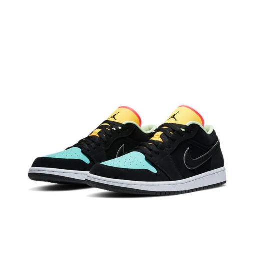 Air Jordan 1 Low Black Aurora Green Laser Orange - Ck3022-013