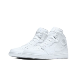 Air Jordan 1 Retro Mid 'Triple White' 554724-104