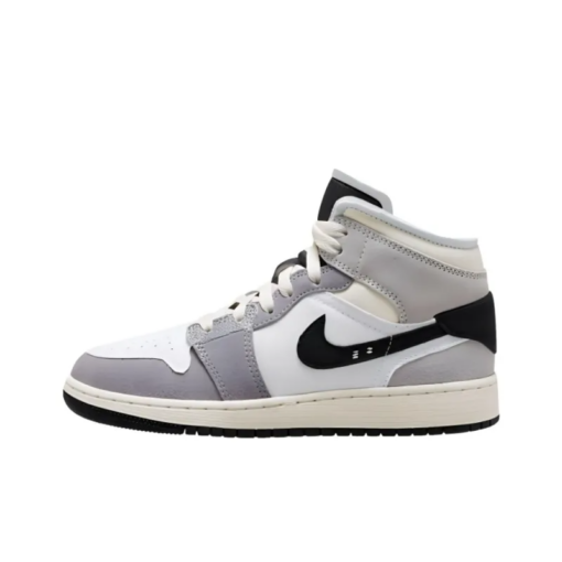 Air Jordan 1 Mid SE Craft White Cement Grey Black - DZ4136-002