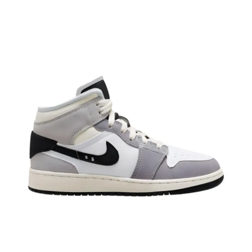 Air Jordan 1 Mid SE Craft White Cement Grey Black - DZ4136-002