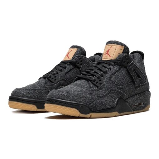 (GS) Air Jordan 4 Retro x Levi's 'Black Denim' AQ9103-001