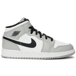 (GS) Air Jordan 1 Mid 'Light Smoke Grey Black' 554725-092