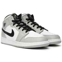 (GS) Air Jordan 1 Mid 'Light Smoke Grey Black' 554725-092