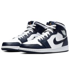 Air Jordan 1 Mid 'Obsidian White' 554724-174
