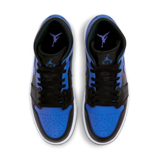 Air Jordan 1 Mid 'Hyper Royal Black' 554724-077
