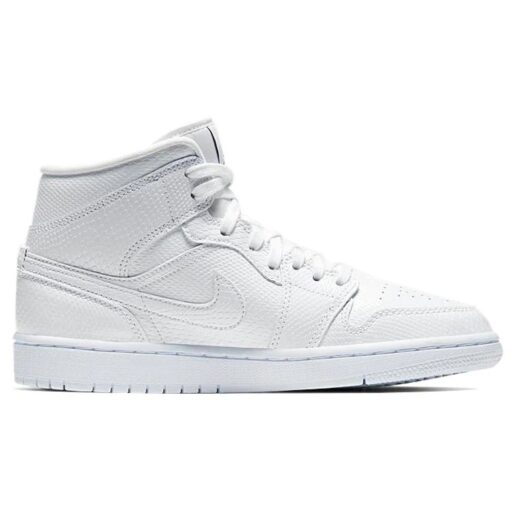 (WMNS) Air Jordan 1 Mid 'White Snakeskin' BQ6472-110