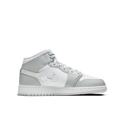 (GS) Air Jordan 1 Mid SE 'Swoosh Logo - Grey Camo' DD3235-100
