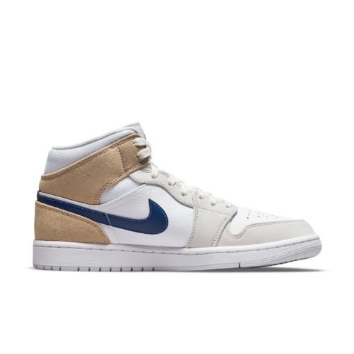 Air Jordan 1 Mid 'White Khaki Blue Void' DO6726-100