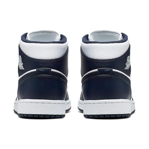 Air Jordan 1 Mid 'Obsidian White' 554724-174