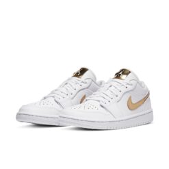 (WMNS) Air Jordan 1 Retro Low 'White Metallic Gold' CZ4776-100