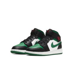(GS) Air Jordan 1 Mid 'Black Pine Green' 554725-067