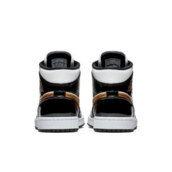 Air Jordan 1 Mid Patent 'Black Gold' 852542-007