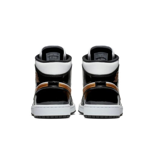 Air Jordan 1 Mid Patent 'Black Gold' 852542-007