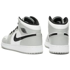 (GS) Air Jordan 1 Mid 'Light Smoke Grey Black' 554725-092
